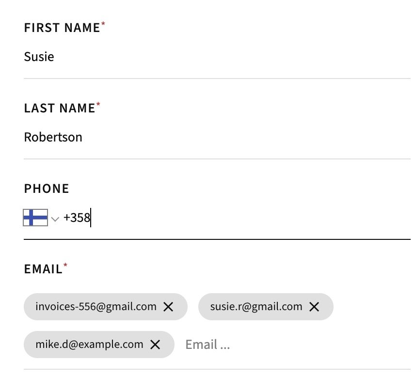 Screenshot Acuity Scheduling - conversion tracking challenge - multiple email addresses require us to choose one for Google Ads enhanced conversions and Meta Pixel Advanced Matching