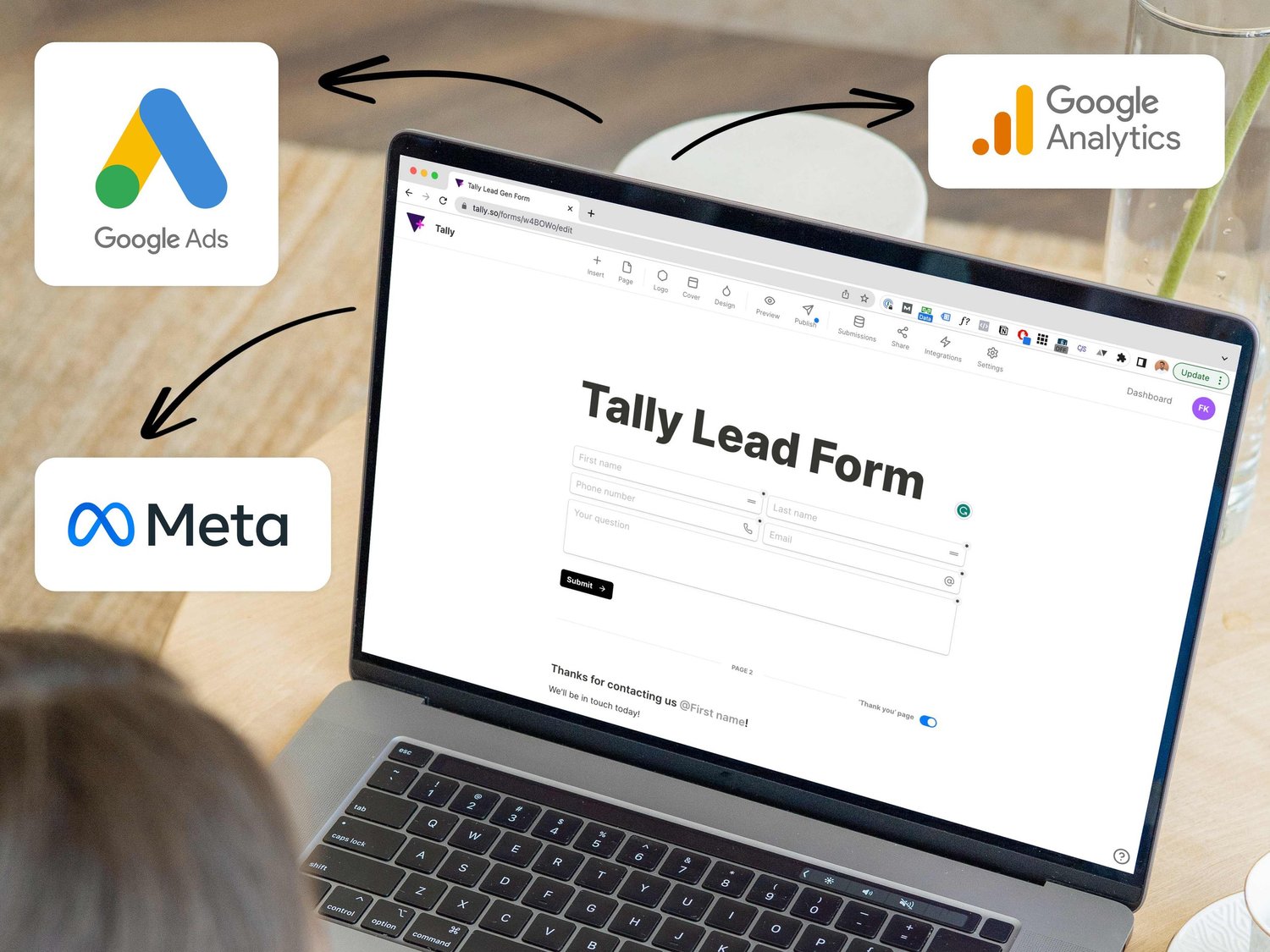 Tally Forms Conversion Tracking: Google Ads, Analytics & Meta Pixel