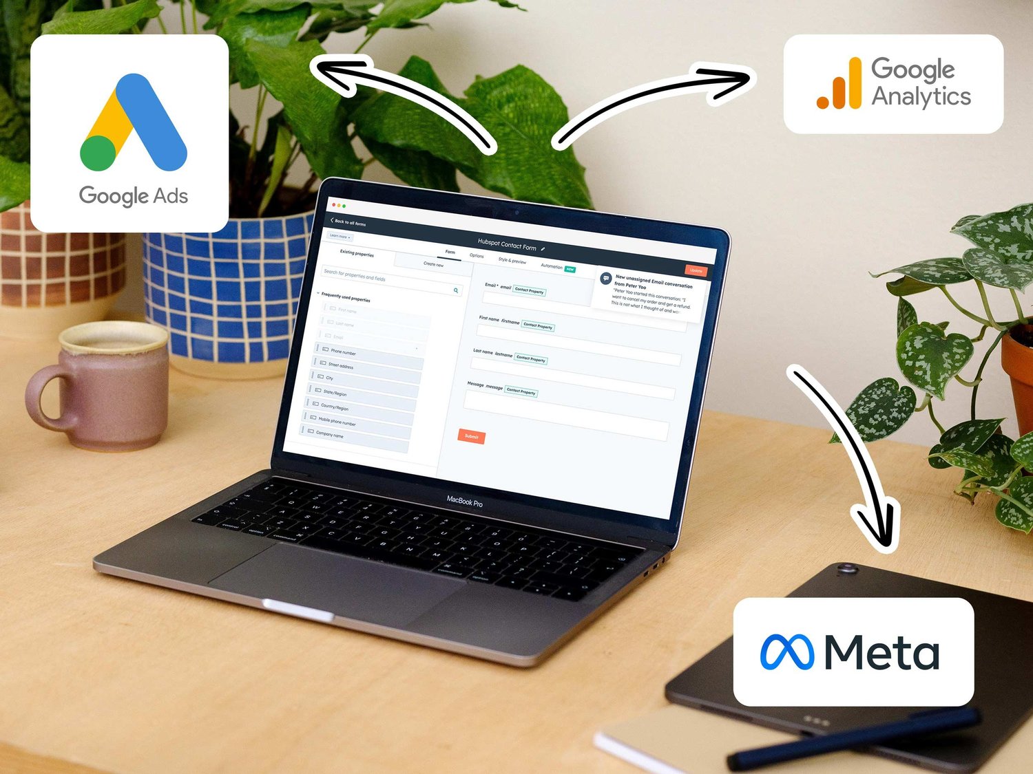 HubSpot form conversion tracking service